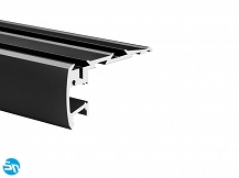 Profil aluminiowy LED STEP anodowany czarny - 3m