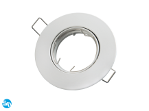 Oprawa sufitowa do żarówek MR16/GU10 okrągła regulowana – biała matowa